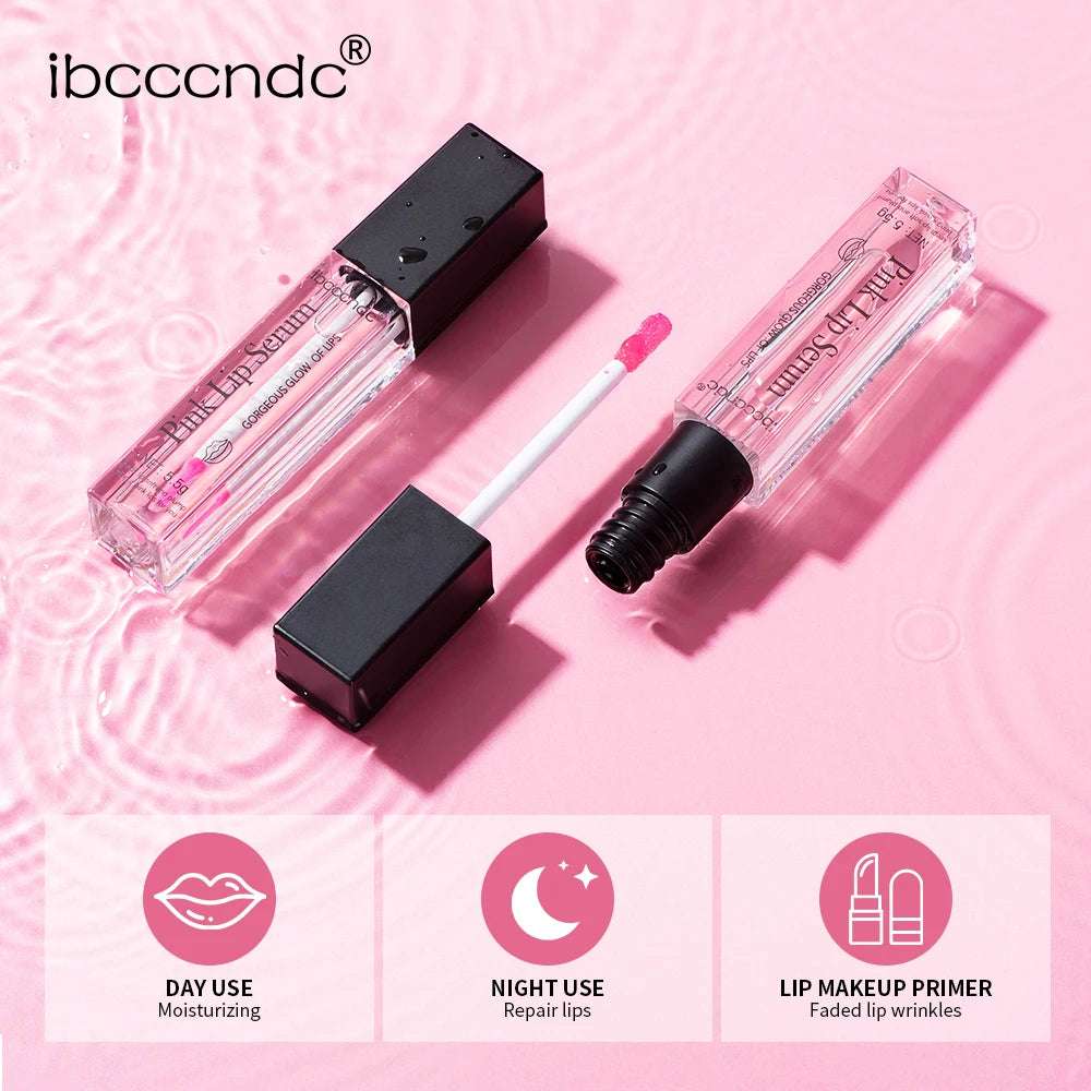 Natural GlowNatural Pink Serum Lips Pink Fresh Remove Dark Lips Gel Lightening Essence Cream Balm Repair Fine Line Brighten Lip Exfoliator