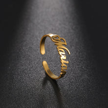 Bague double prénom personnalisée pour couple – Bijoux personnalisés en acier inoxydable