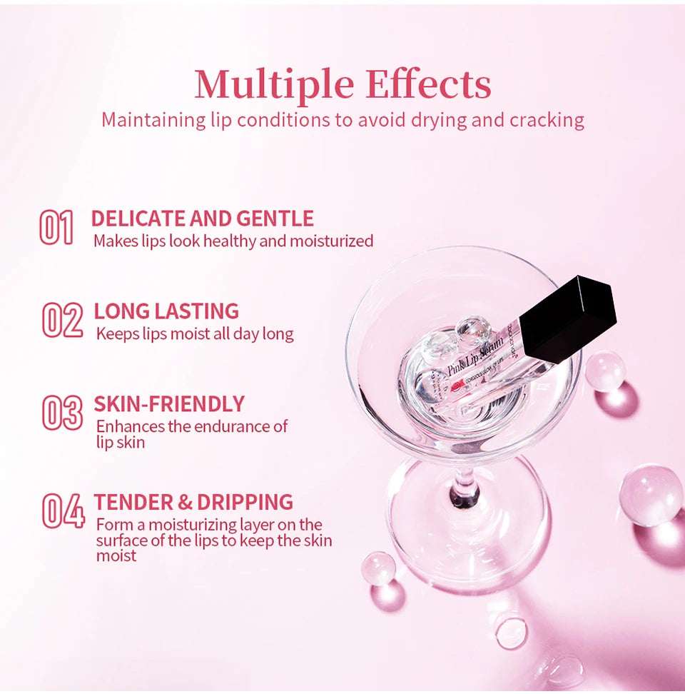 Natural GlowNatural Pink Serum Lips Pink Fresh Remove Dark Lips Gel Lightening Essence Cream Balm Repair Fine Line Brighten Lip Exfoliator
