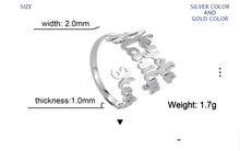 Bague double prénom personnalisée pour couple – Bijoux personnalisés en acier inoxydable