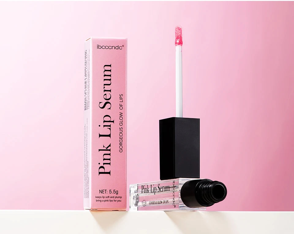 Natural GlowNatural Pink Serum Lips Pink Fresh Remove Dark Lips Gel Lightening Essence Cream Balm Repair Fine Line Brighten Lip Exfoliator