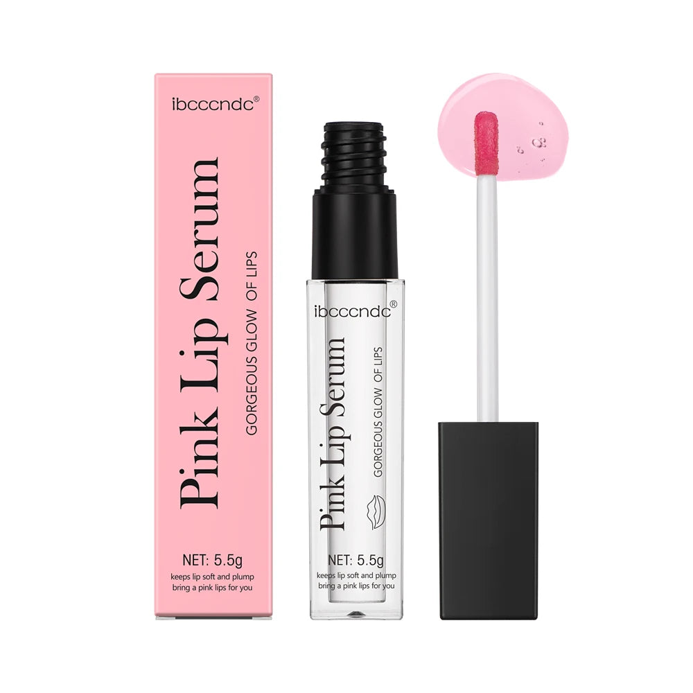 Natural GlowNatural Pink Serum Lips Pink Fresh Remove Dark Lips Gel Lightening Essence Cream Balm Repair Fine Line Brighten Lip Exfoliator